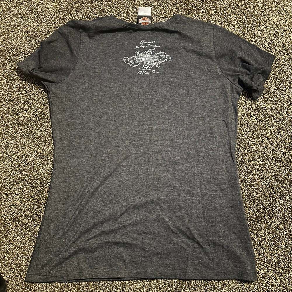 Vintage Y2K Harley Davidson Eagle Wing Graphic Biker Baby Tee - Picture 6 of 9